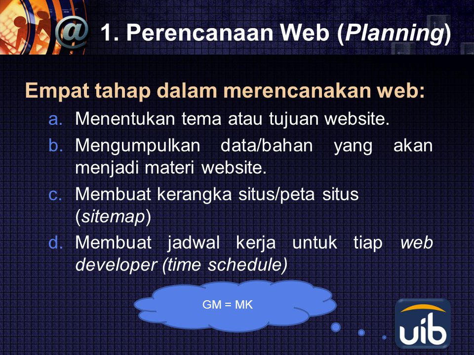 1. Perencanaan Web (Planning)