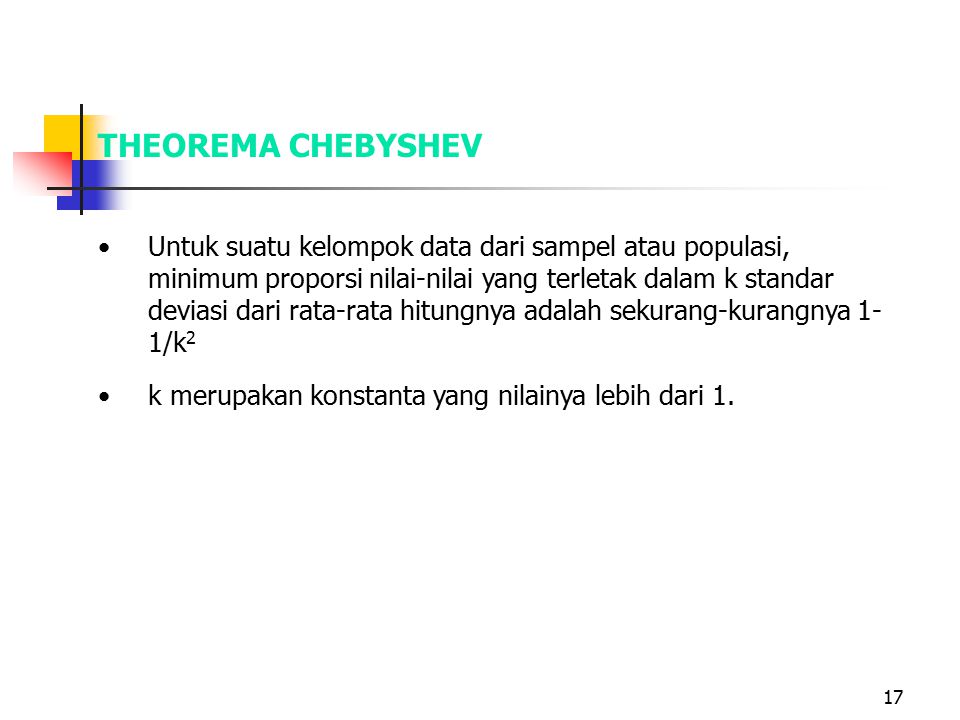 THEOREMA CHEBYSHEV