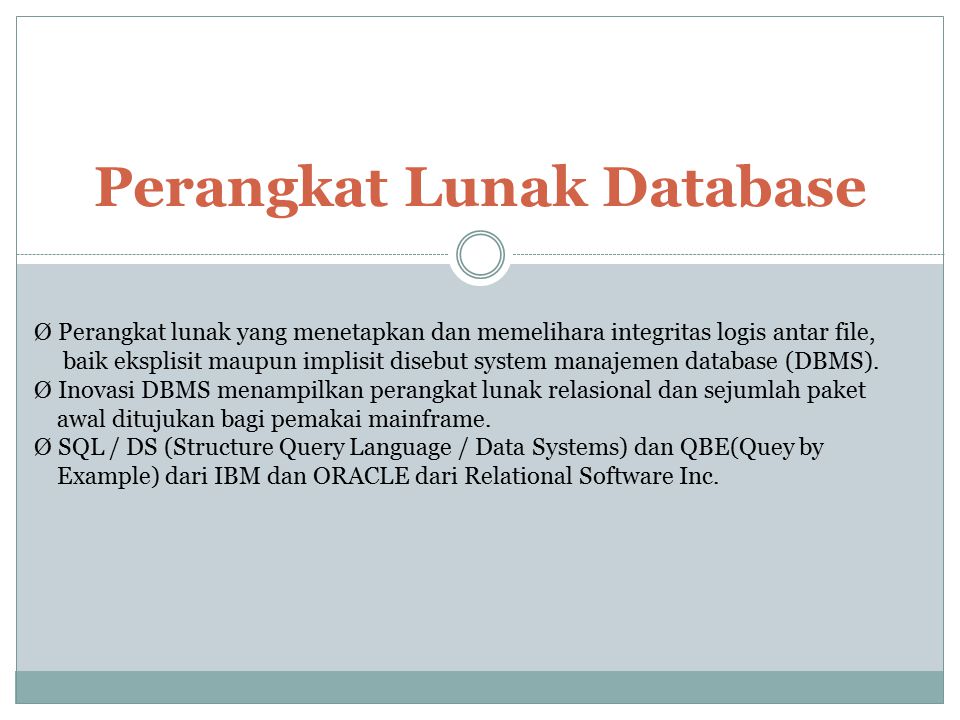 Perangkat Lunak Database