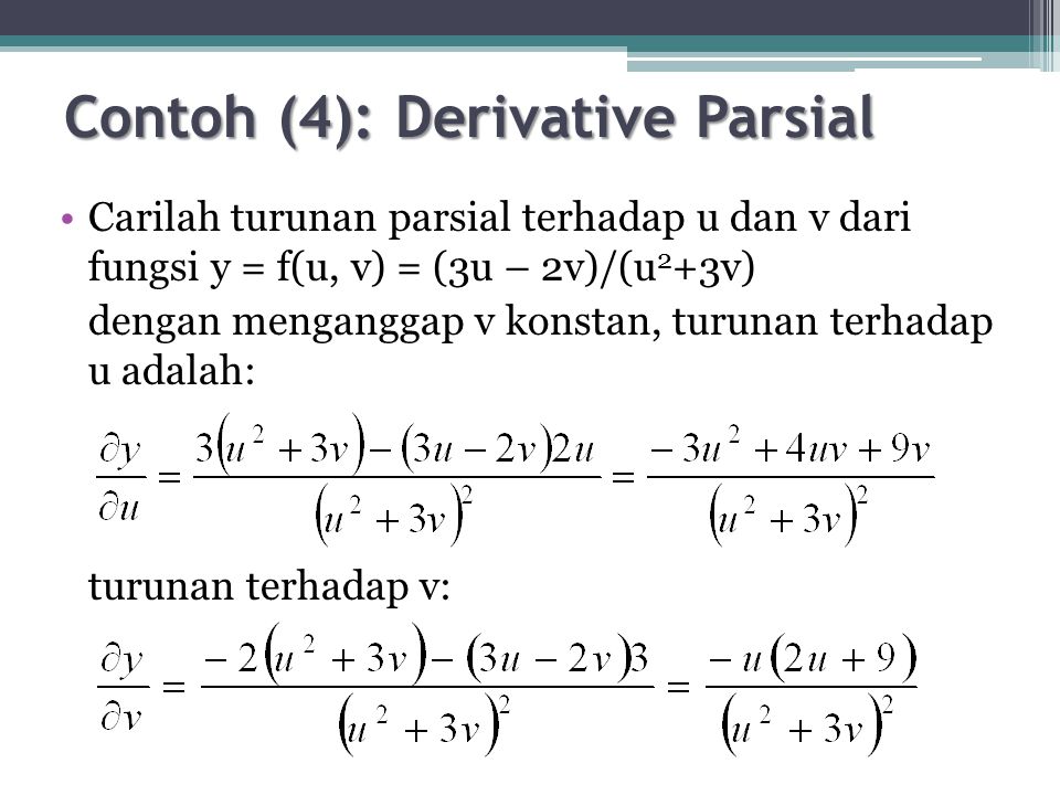 Contoh (4): Derivative Parsial