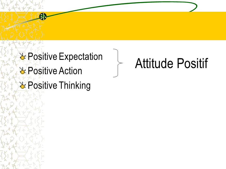 Attitude Positif Positive Expectation Positive Action