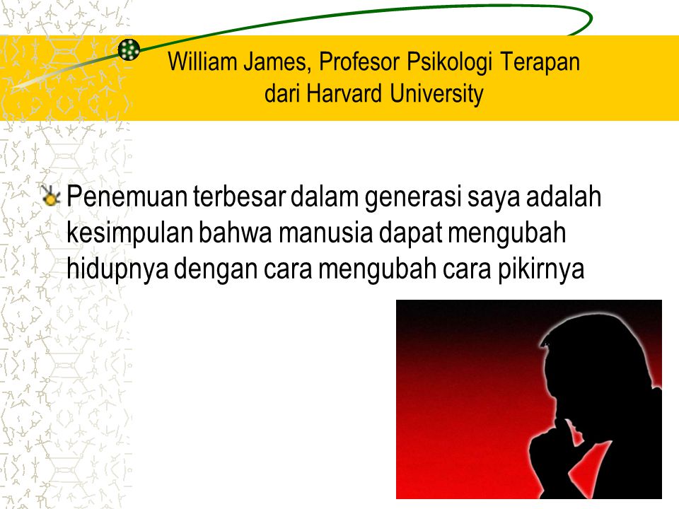 William James, Profesor Psikologi Terapan dari Harvard University