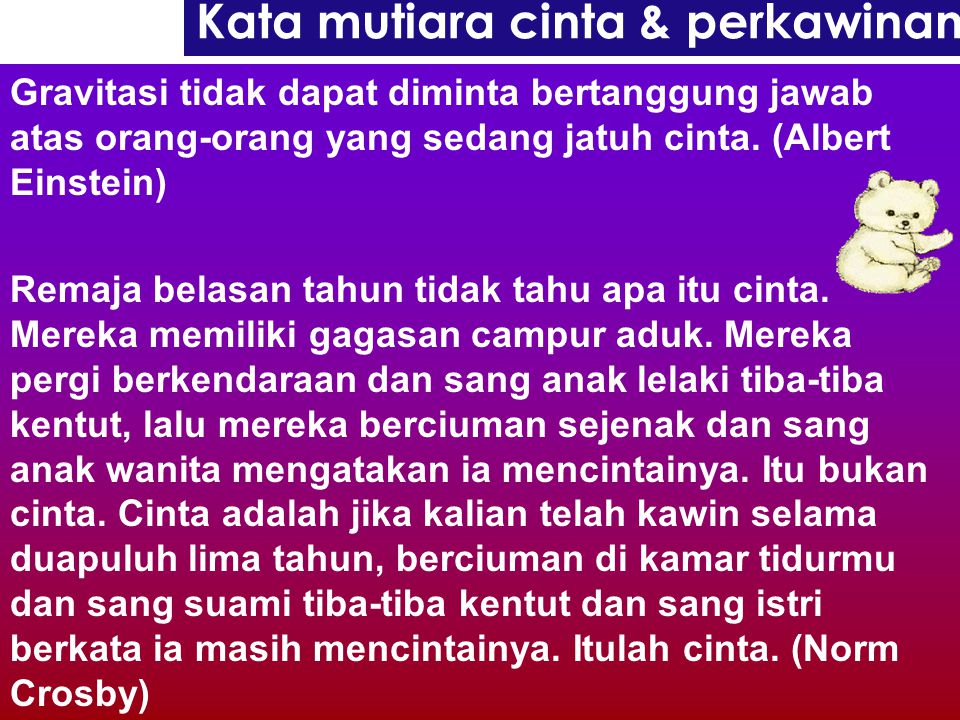  Kata Kata Mutiara Jatuh Cinta KHAZANAH ISLAM