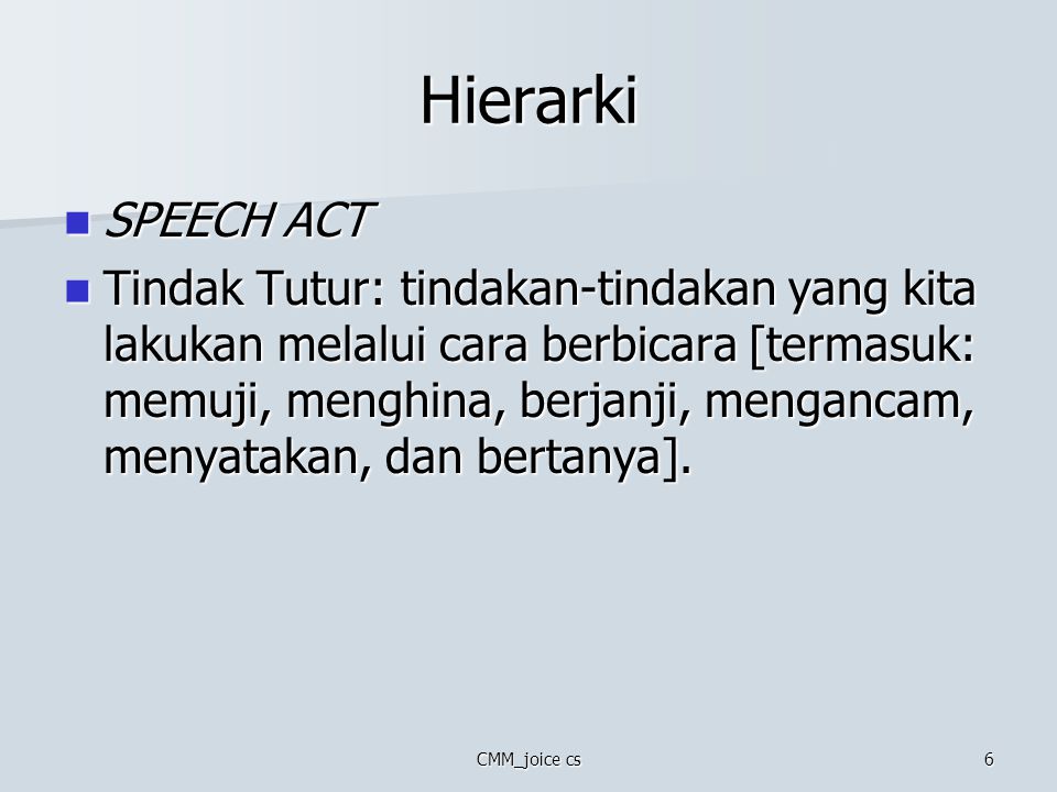 Speech acts