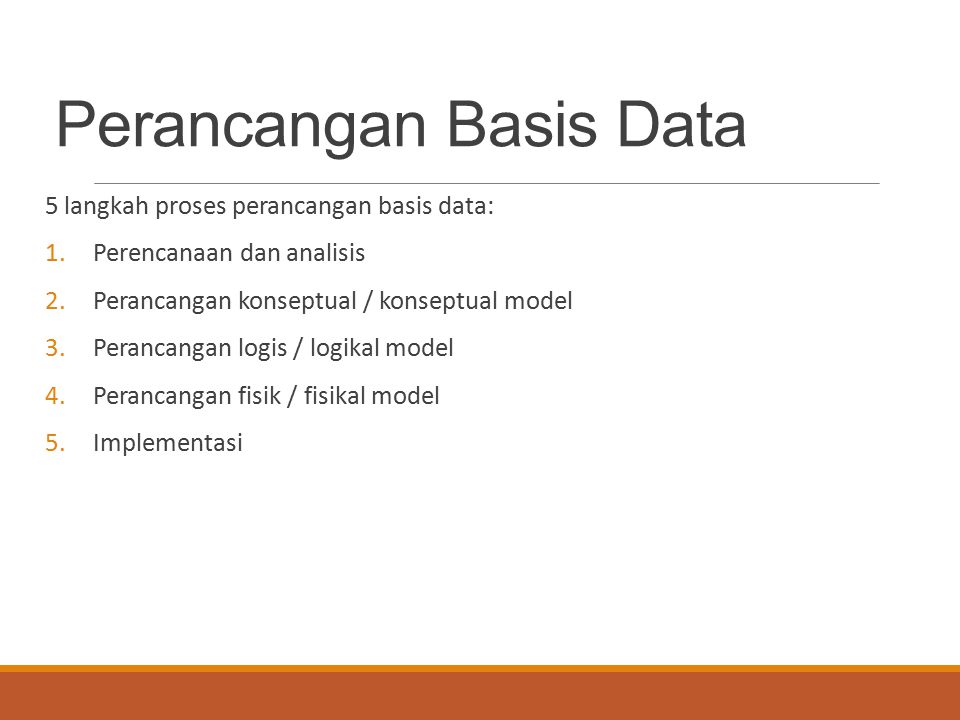 Perancangan Basis Data