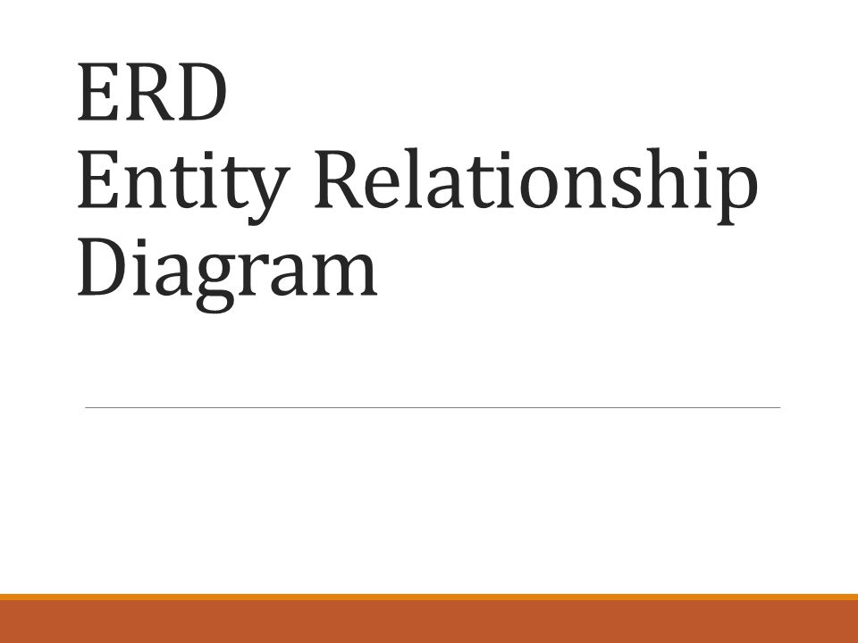 ERD Entity Relationship Diagram