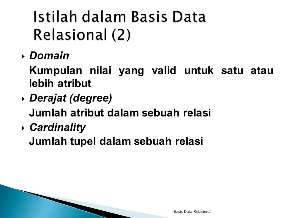 Istilah dalam Basis Data Relasional (2)
