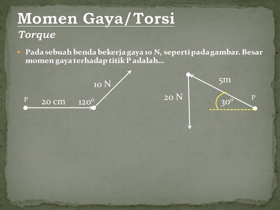 Momen Gaya/Torsi Torque