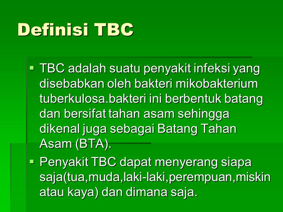 Definisi TBC