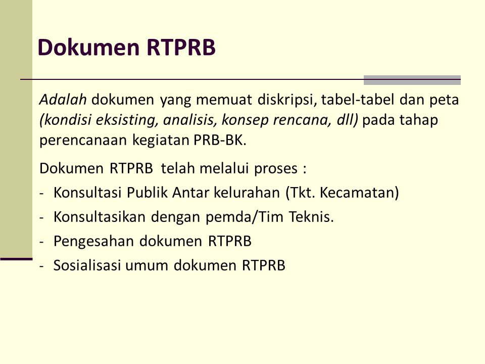 Dokumen RTPRB