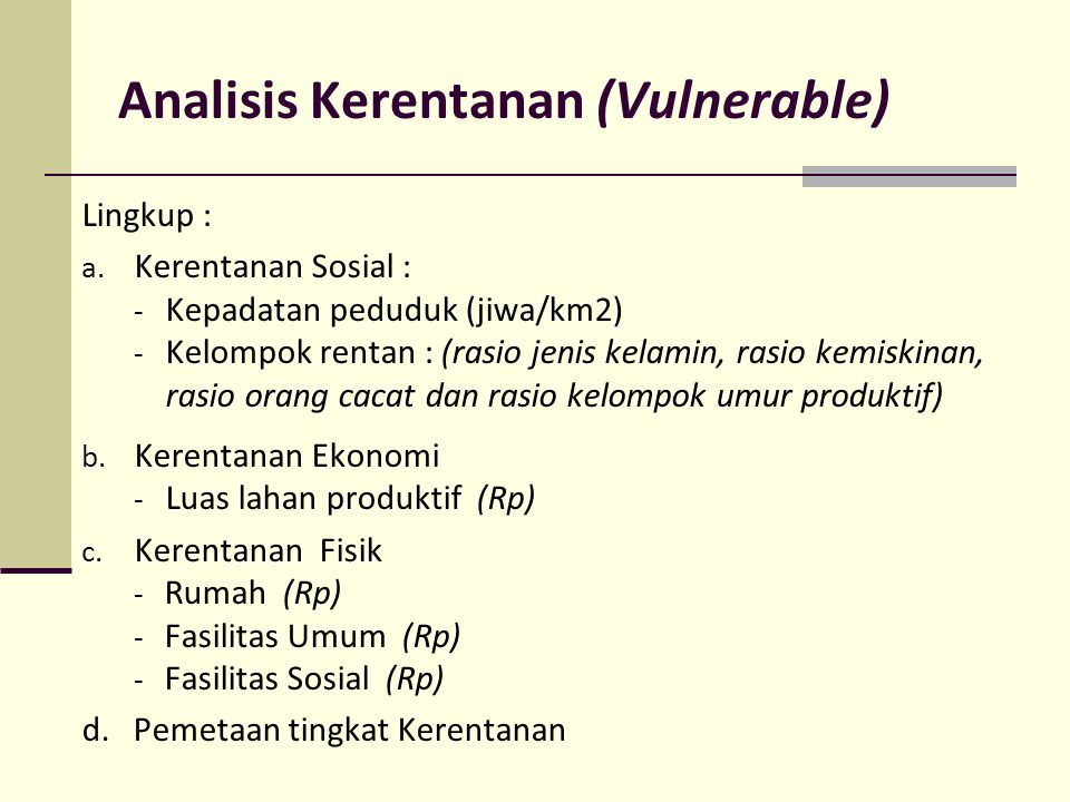 Analisis Kerentanan (Vulnerable)