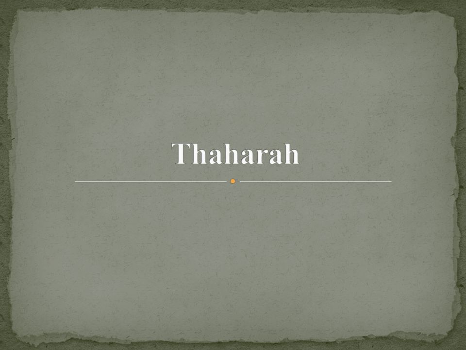 Thaharah