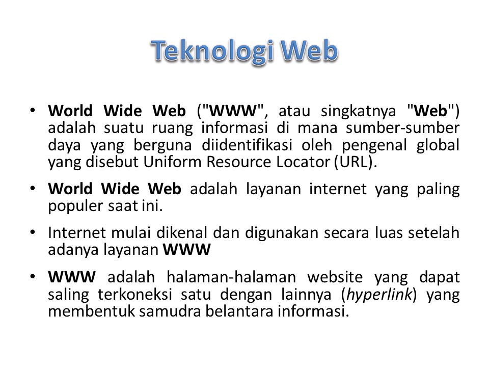 Teknologi Web