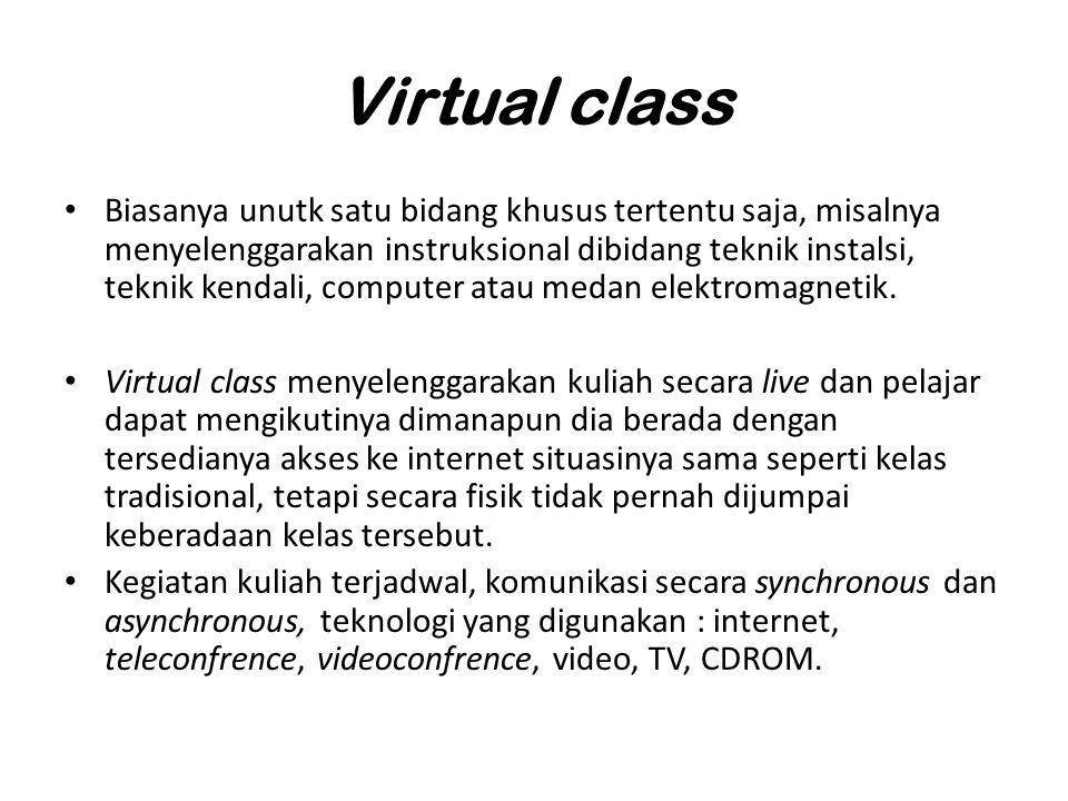 Virtual class