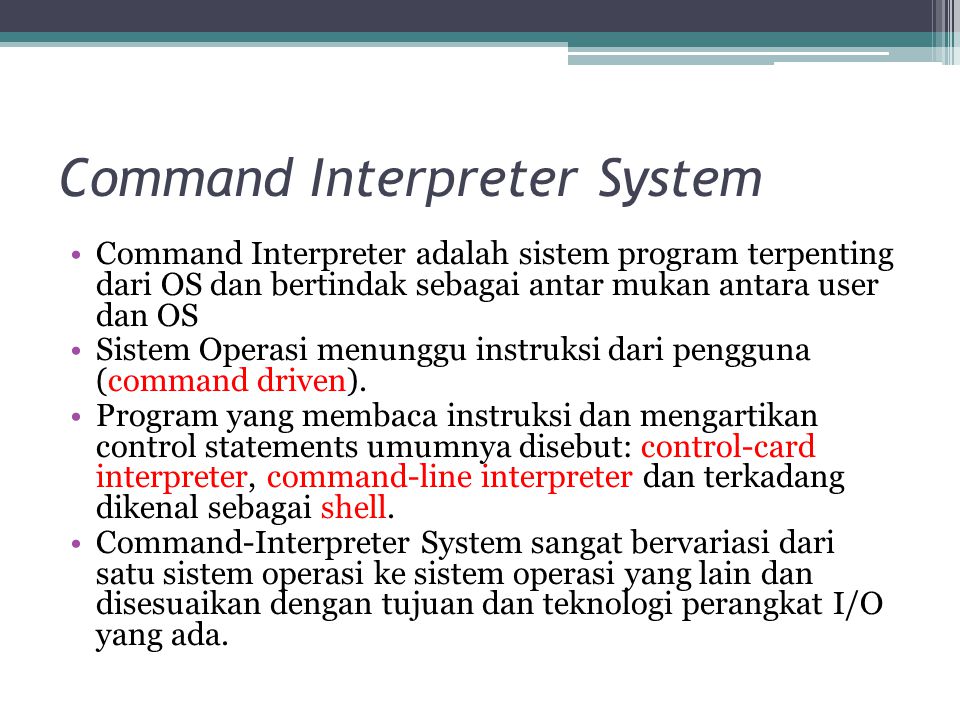 Command Interpreter System