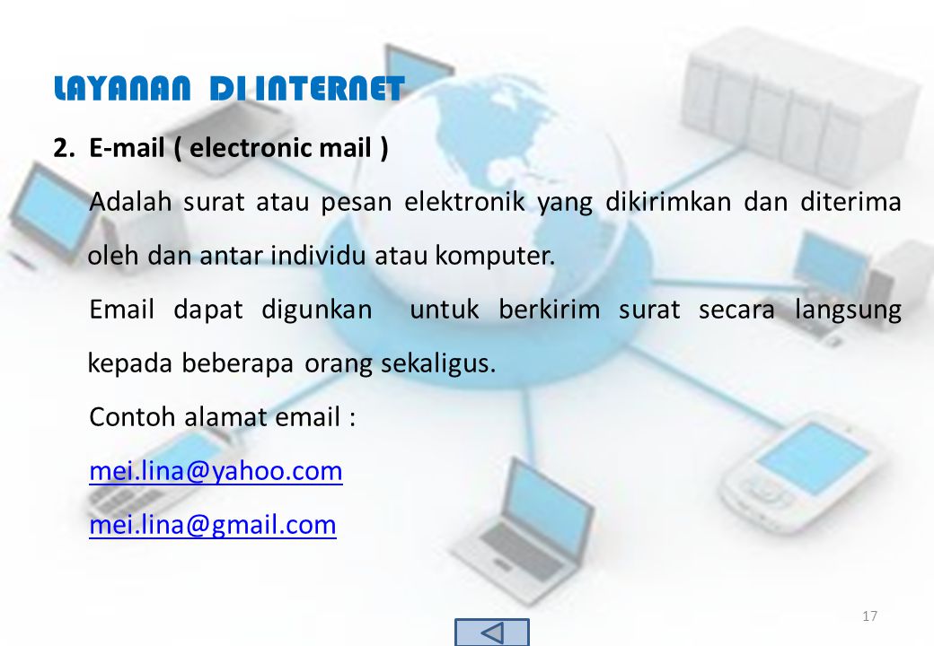 LAYANAN DI INTERNET  ( electronic mail )