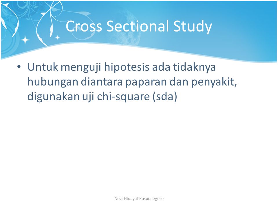 Cross sectional study