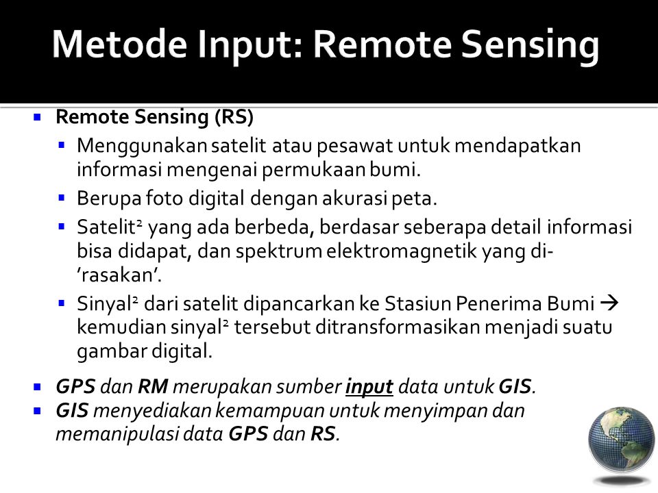Metode Input: Remote Sensing