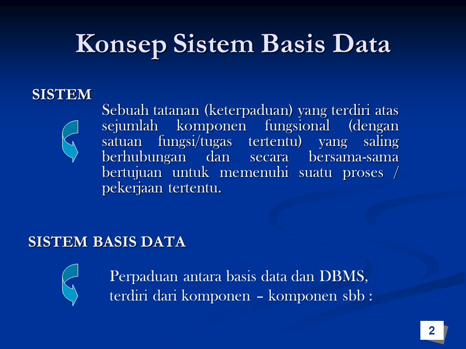 Konsep Sistem Basis Data