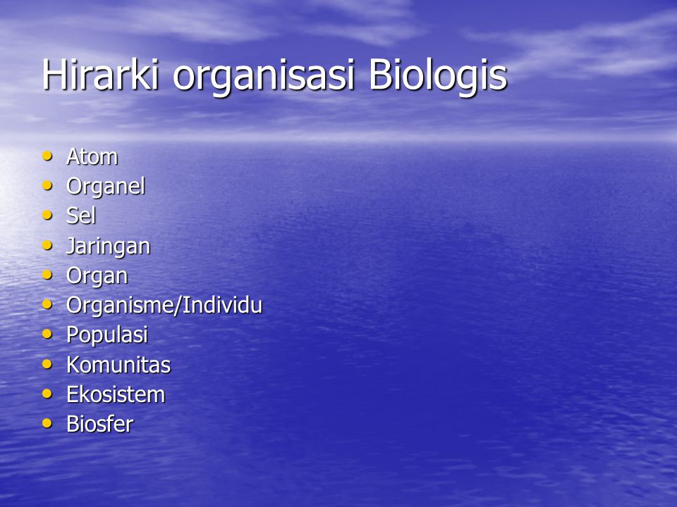 Hirarki organisasi Biologis