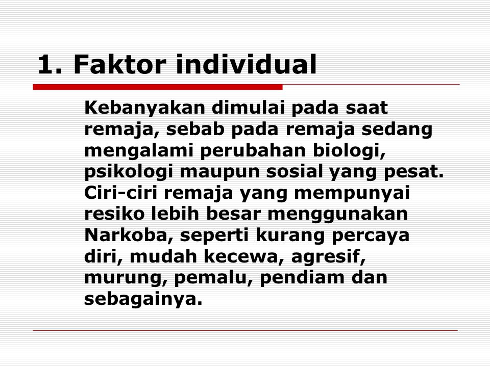 1. Faktor individual