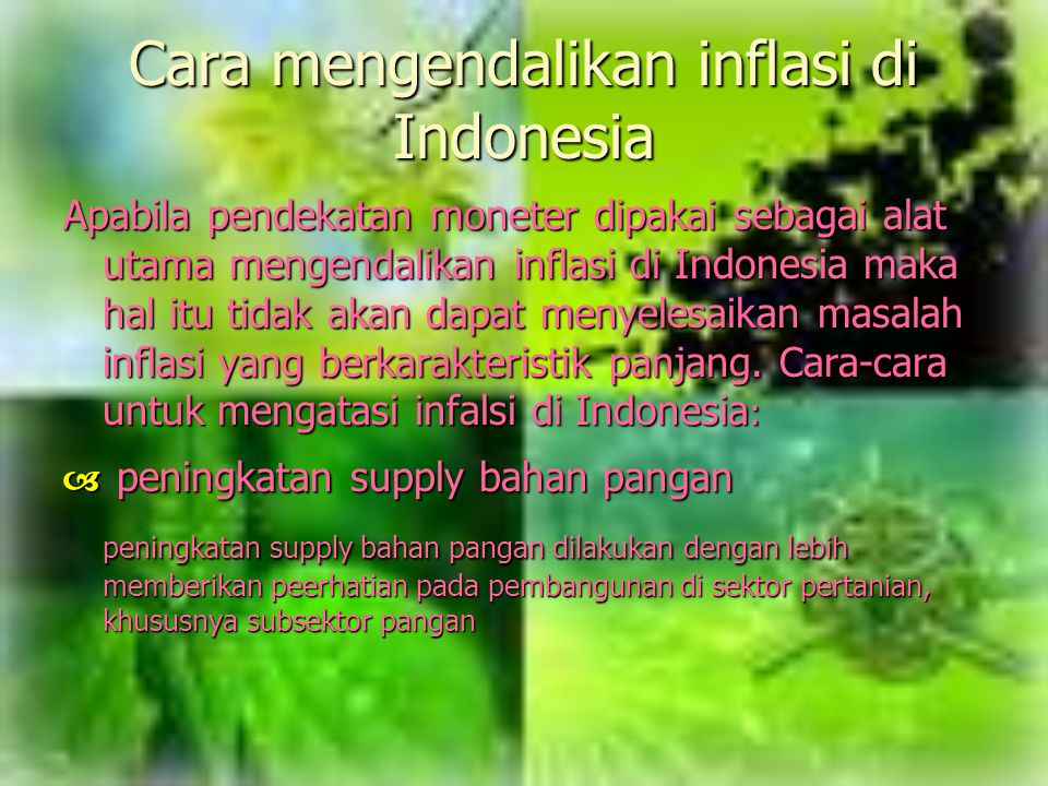 Cara mengendalikan inflasi di Indonesia