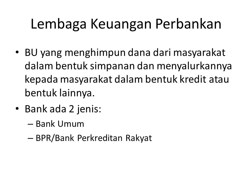 Lembaga Keuangan Perbankan
