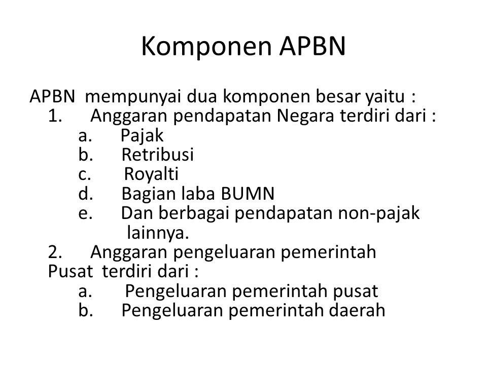 Komponen APBN