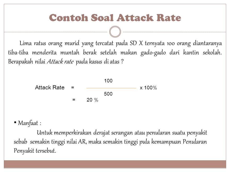 Contoh Soal Attack Rate