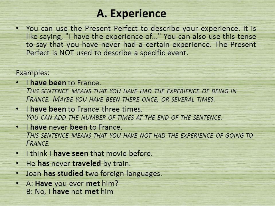 A. Experience