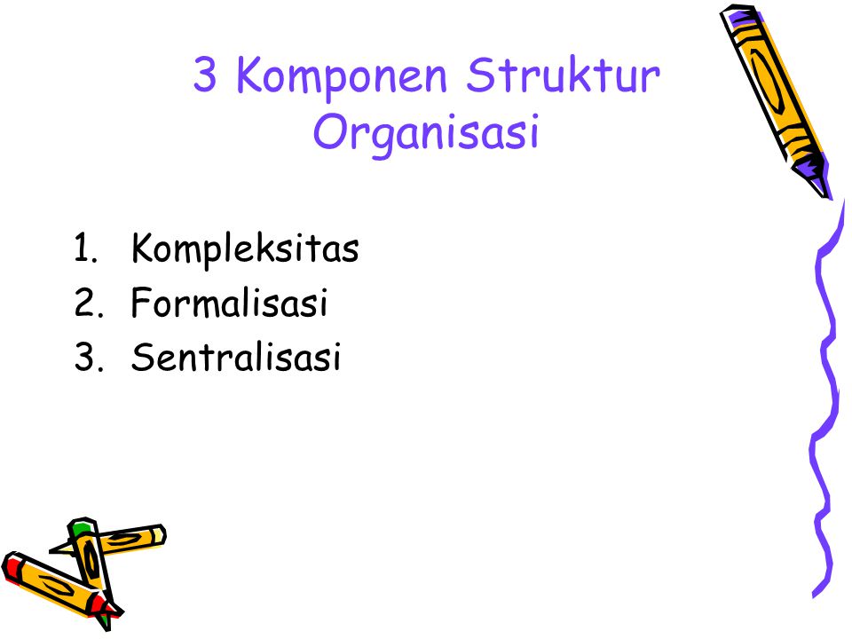 3 Komponen Struktur Organisasi