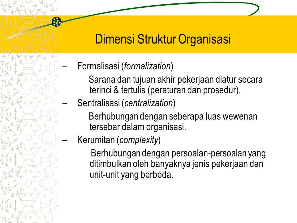 Dimensi Struktur Organisasi