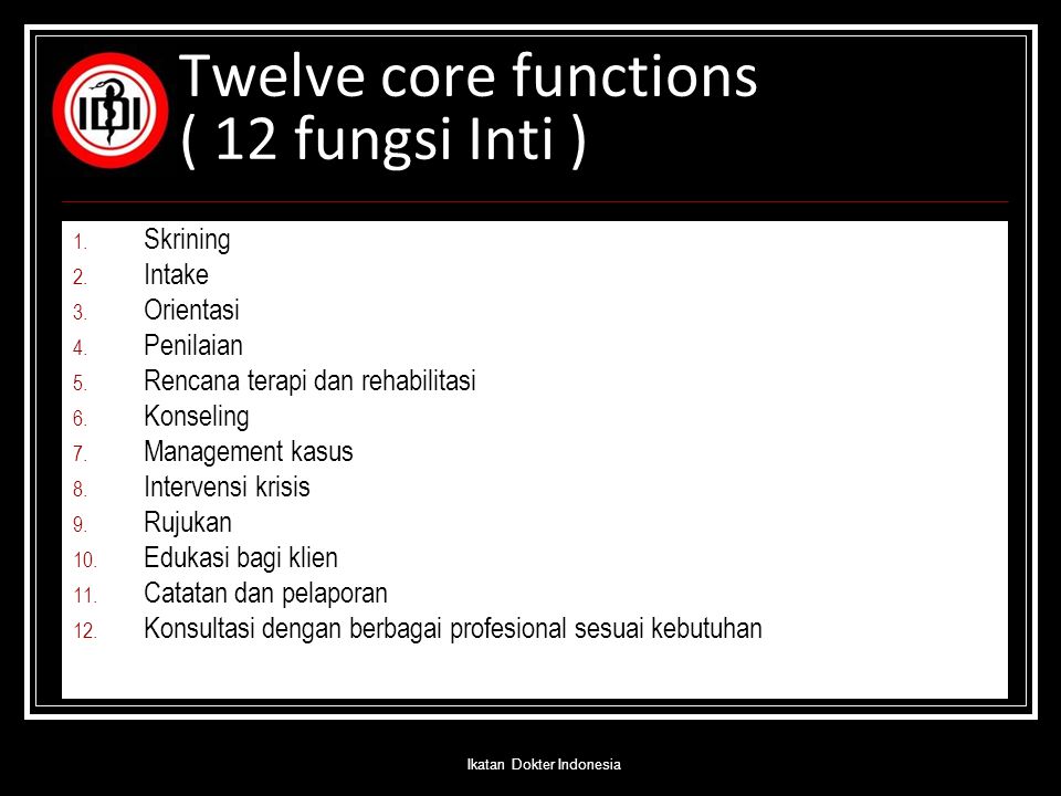 Core functions