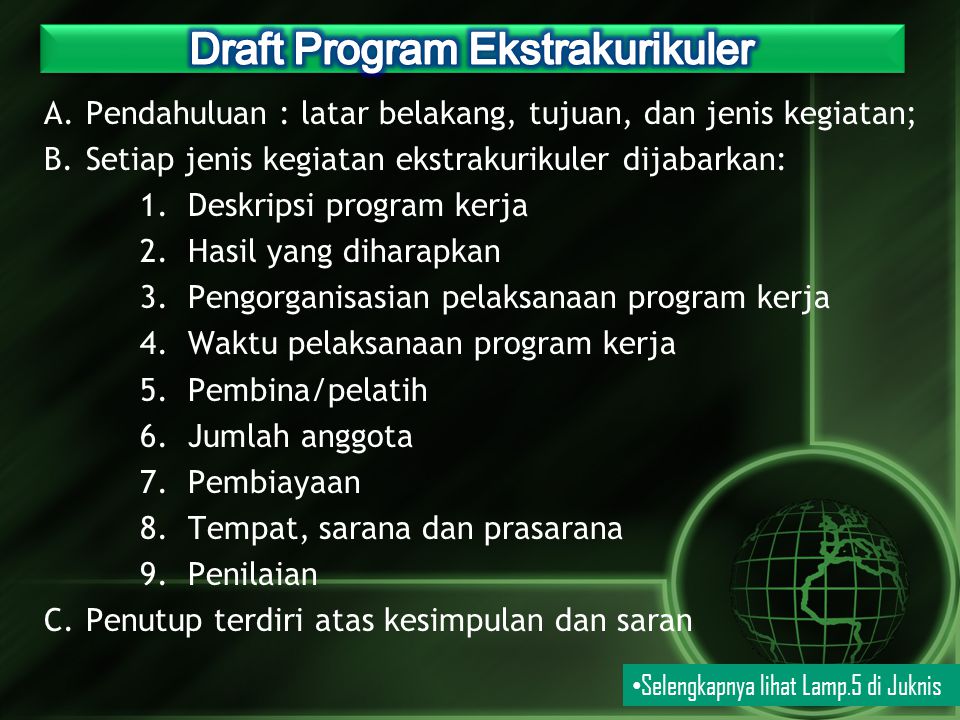 Draft Program Ekstrakurikuler