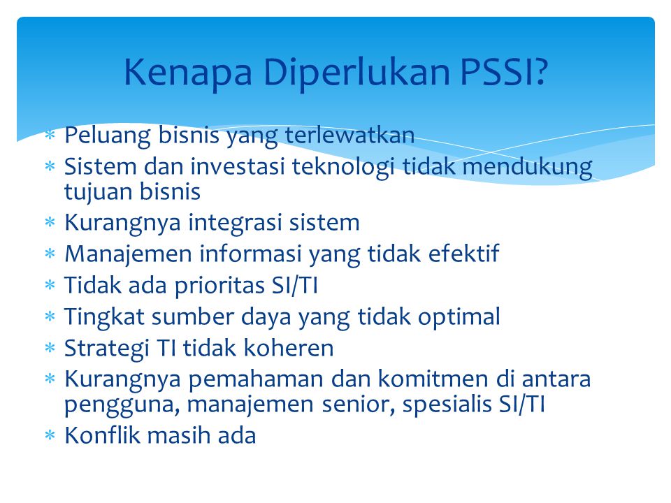 Kenapa Diperlukan PSSI