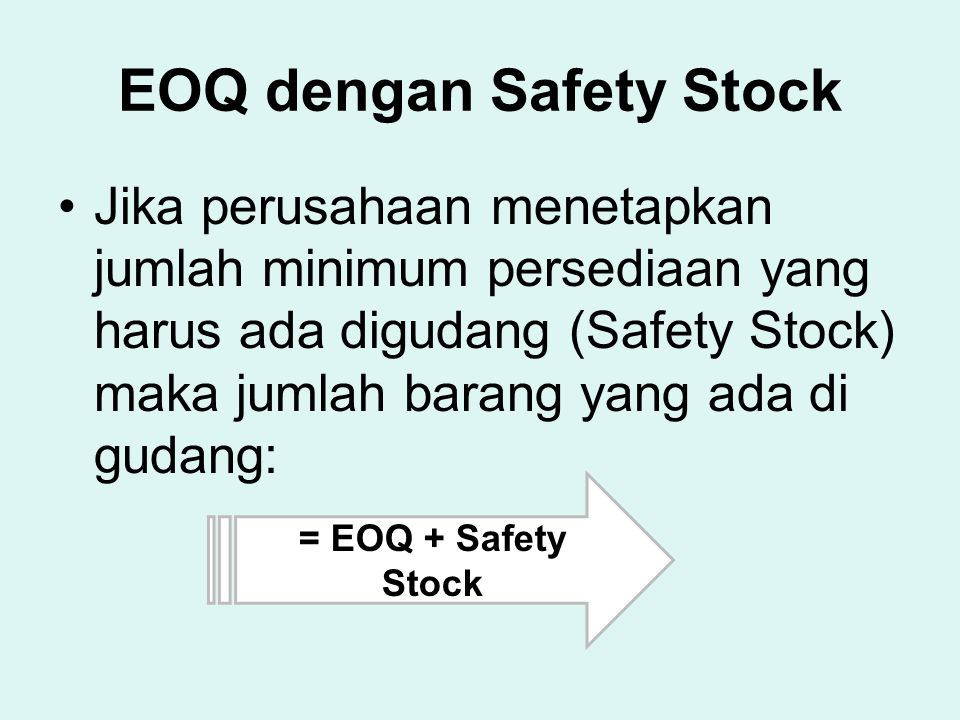 EOQ dengan Safety Stock