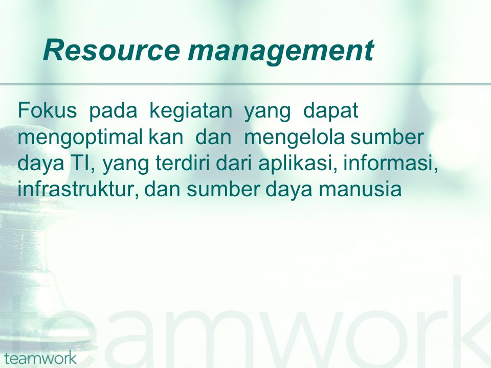 Resource management