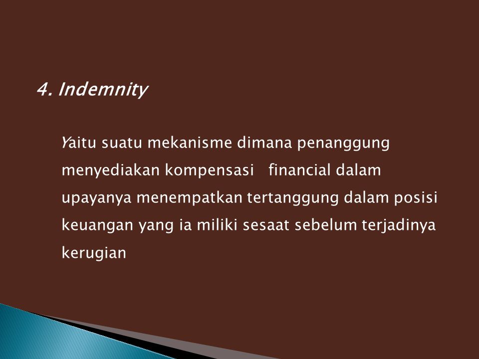 4. Indemnity