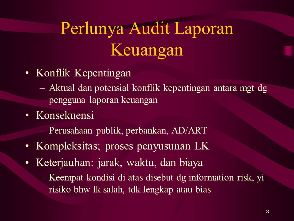 Audit Laporan Keuangan Dan Tanggungjawab Auditor Ppt Download