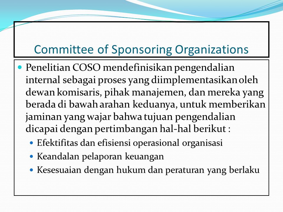 Committee of Sponsoring Organizations