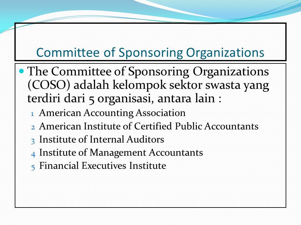 Committee of Sponsoring Organizations