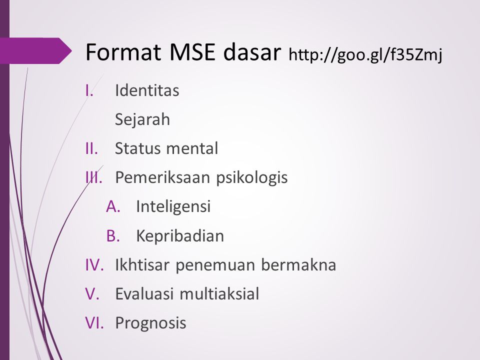 Format MSE dasar