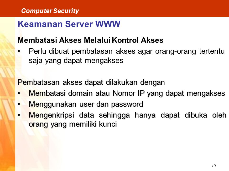 Keamanan Server WWW Membatasi Akses Melalui Kontrol Akses