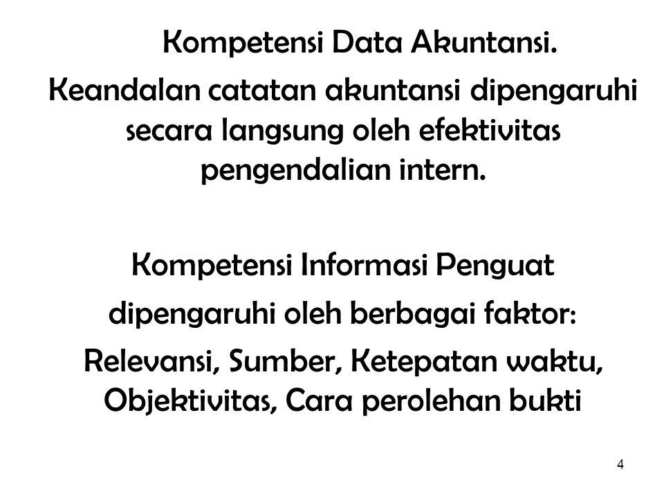 Kompetensi Data Akuntansi.