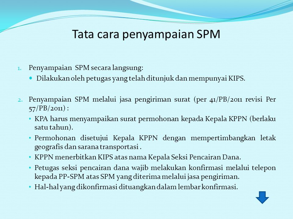 Tata cara penyampaian SPM