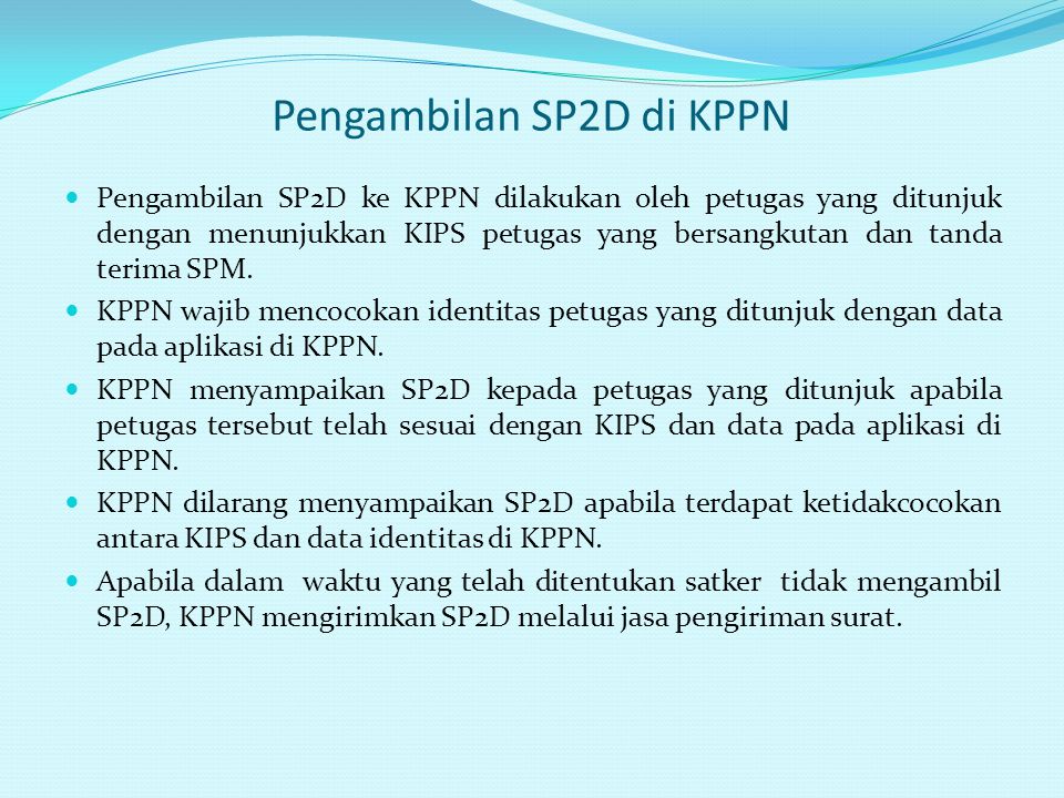 Pengambilan SP2D di KPPN