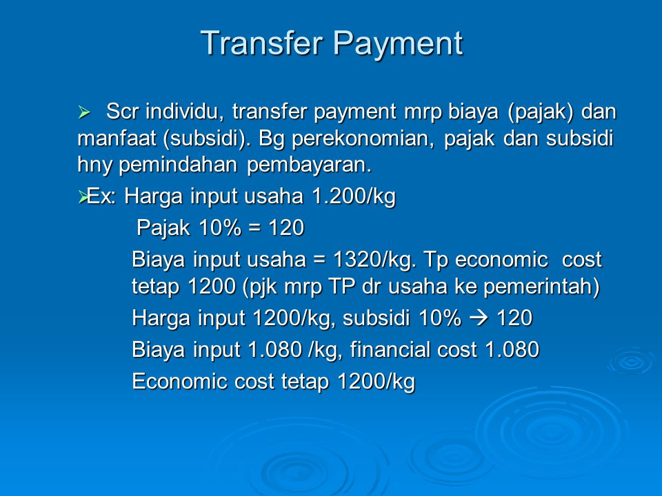 Transfer Payment