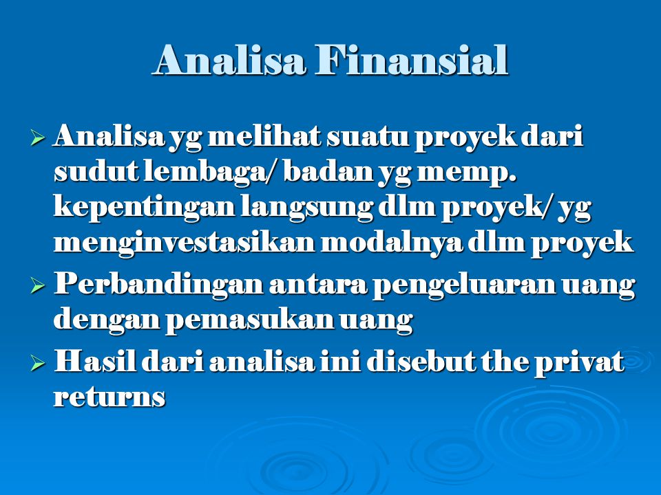 Analisa Finansial
