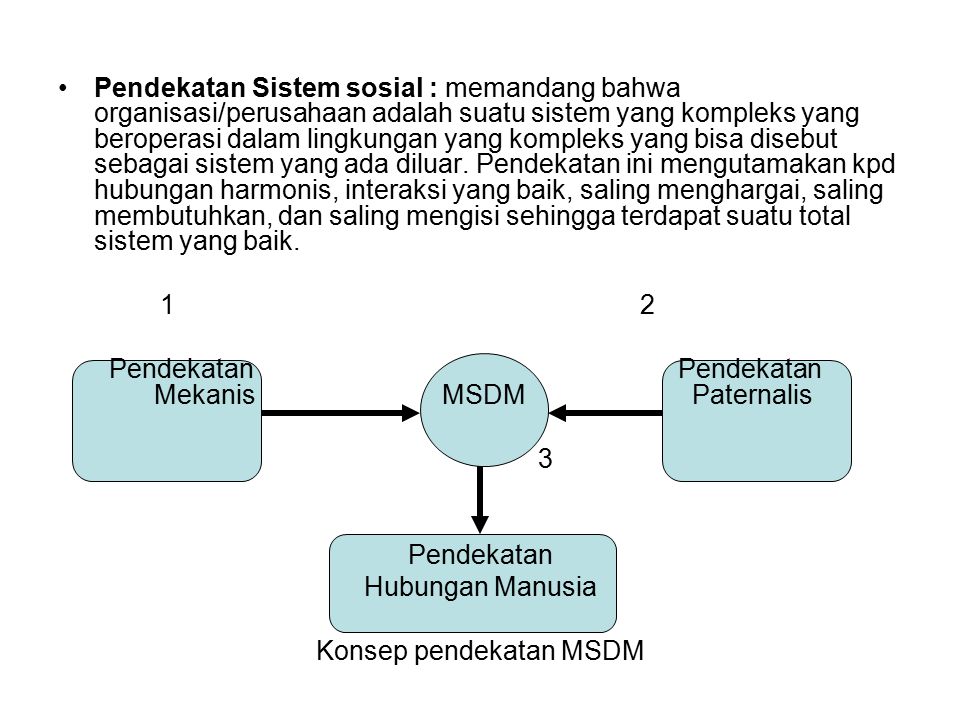 Konsep pendekatan MSDM