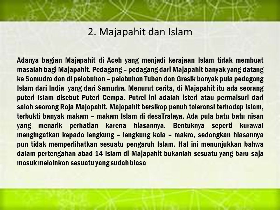 2. Majapahit dan Islam